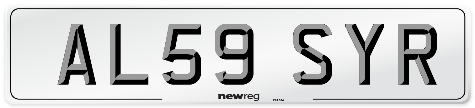 AL59 SYR Number Plate from New Reg